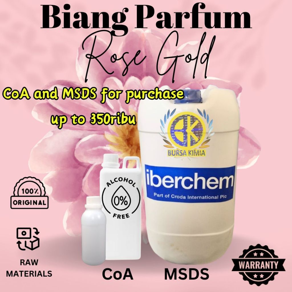 Biang Parfum Rose Gold Iberchem 100gr Aroma Rose Gold Menyegarkan dan Manis Body Parfum Parfum Laund