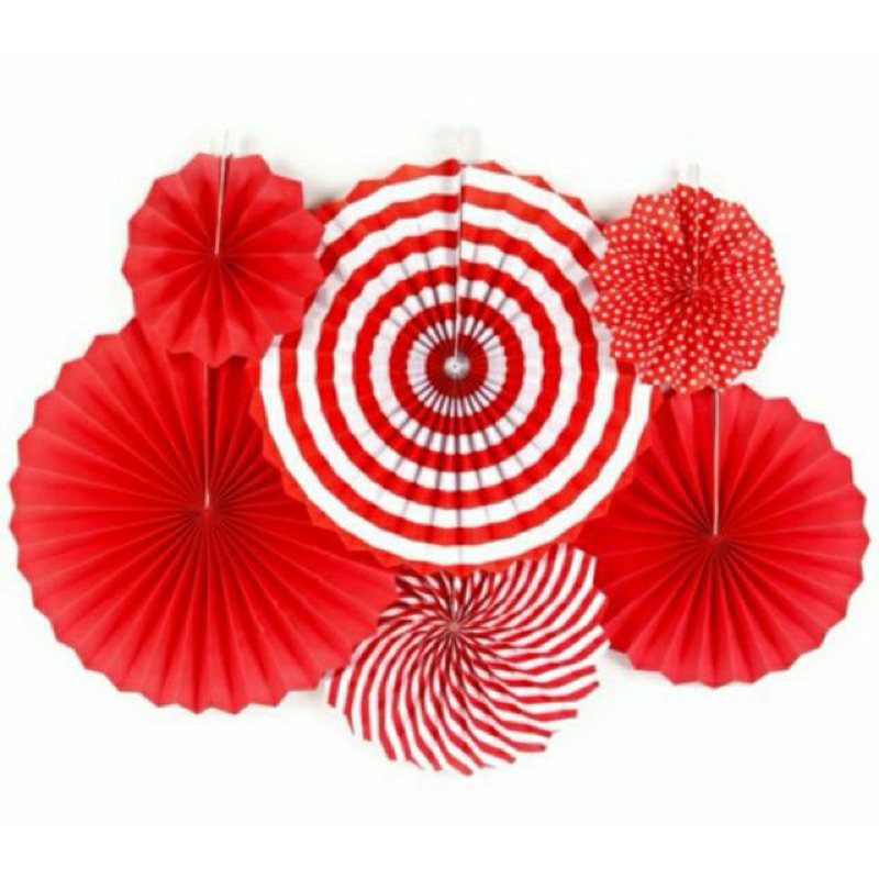 

Paper fan dekorasi natal ulang tahun valentine hut ri merah putih lebaran