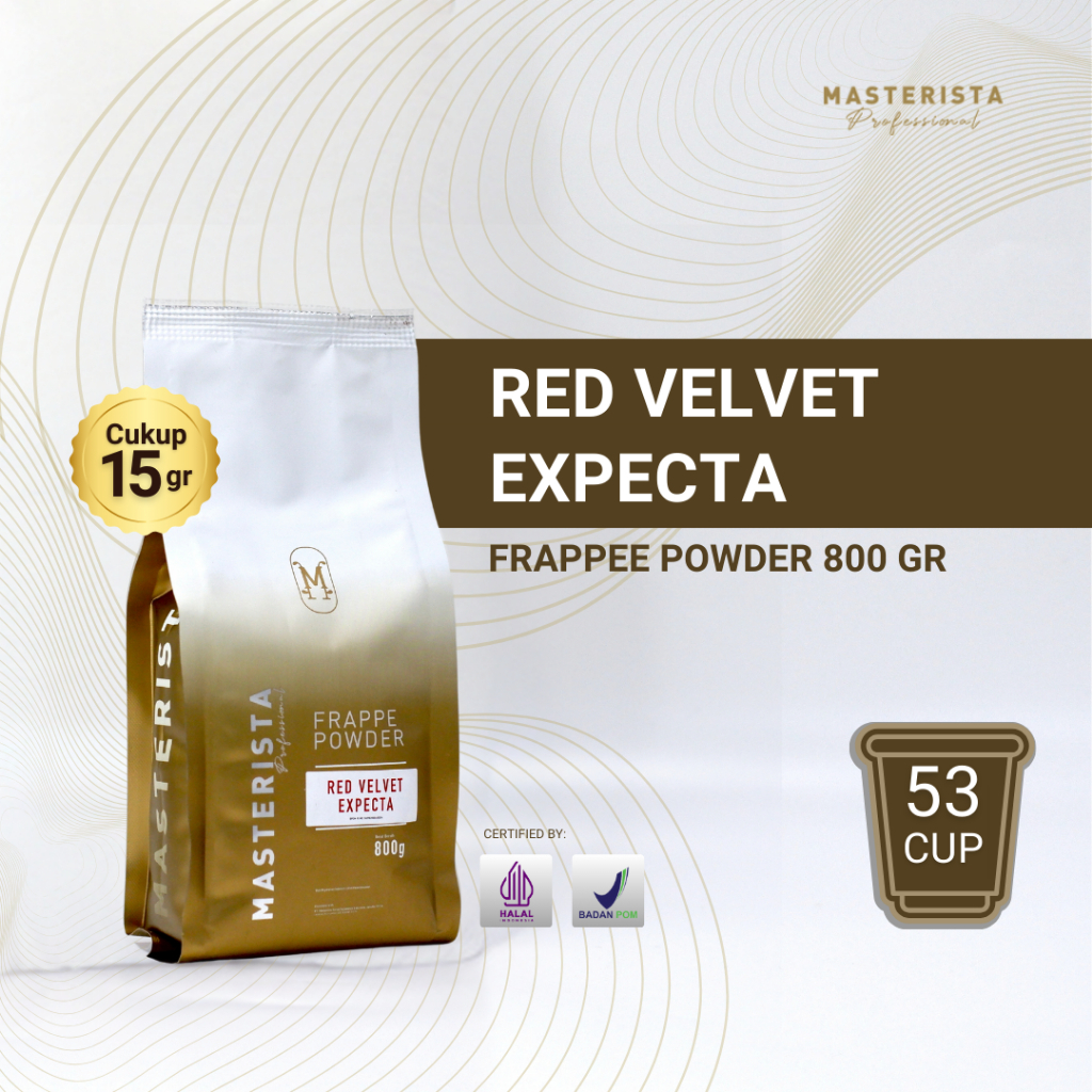 

Bubuk Minuman Masterista Red Velvet 800gr / Bubuk Minuman Rasa Red Velvet / Bubuk Red Velvet Frappe
