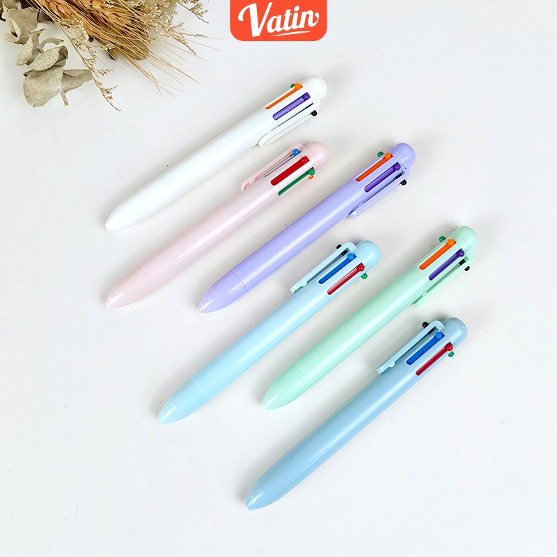 

Gelpen/Pulpen Ballpoint 6 warna 0.7mm Ujung Bundar-Vatin_Shop