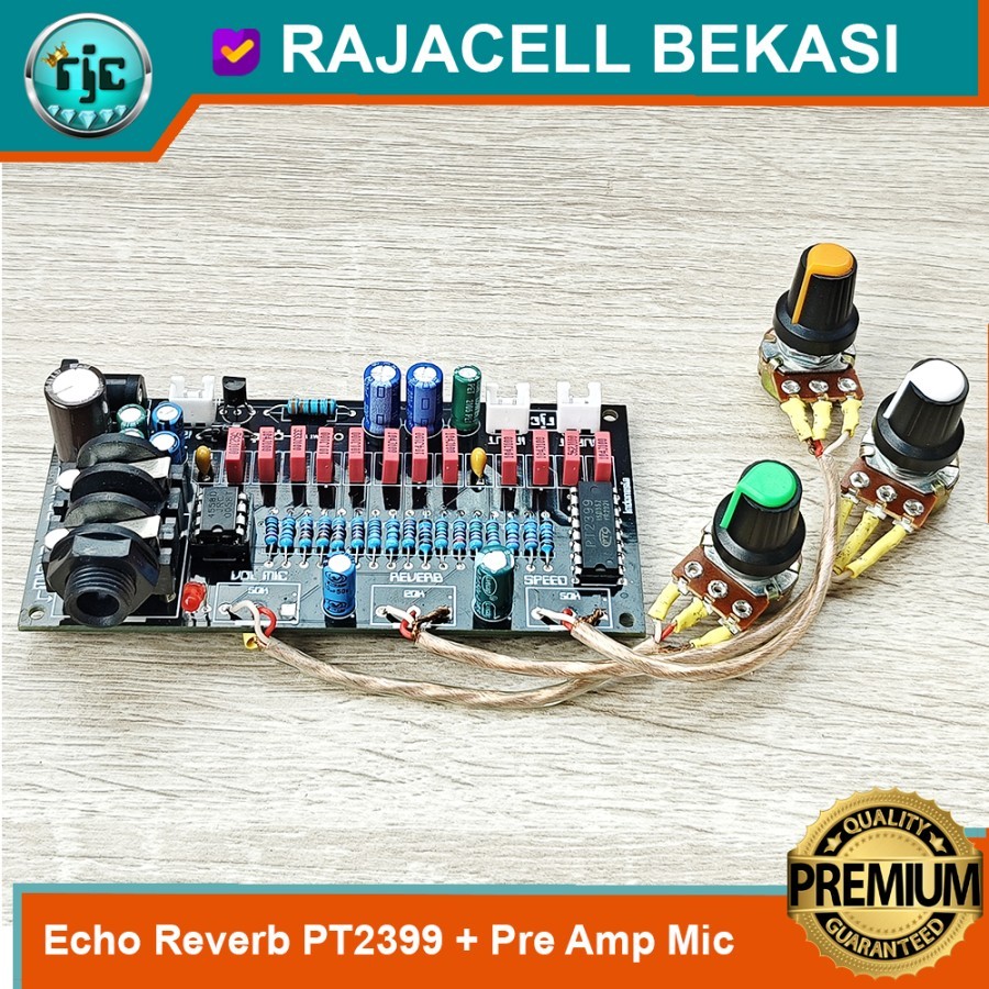 Echo Delay Reverb Microphone Pre-Amp Mic PT2399 Efek Vocal Amplifier
