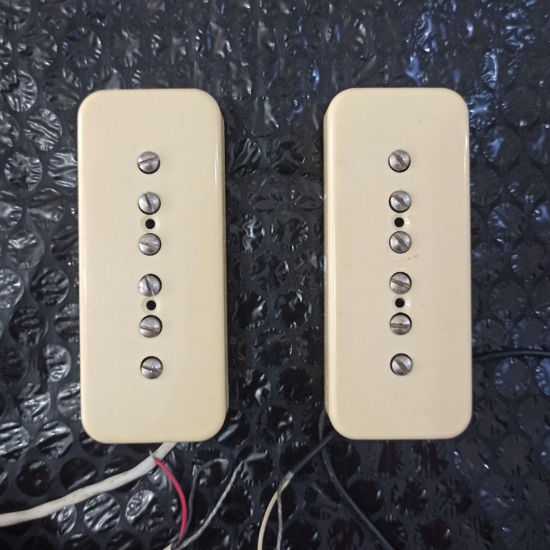 Pickups Spull Gitar P-90 Yamaha Neck Bridge Ivory Cream