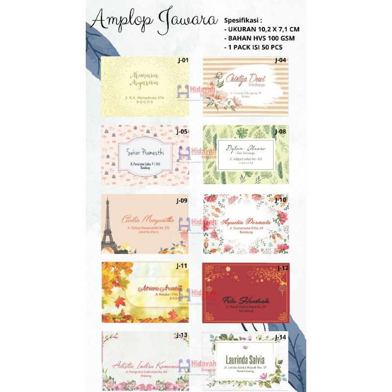 

Amplop Kondangan jawara isi 50 free perekat termurah