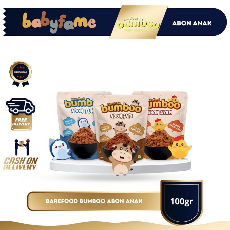 

BAREFOOD BUMBOO ABON ASLI | 100GR | ABON AYAM SAPI & TUNA