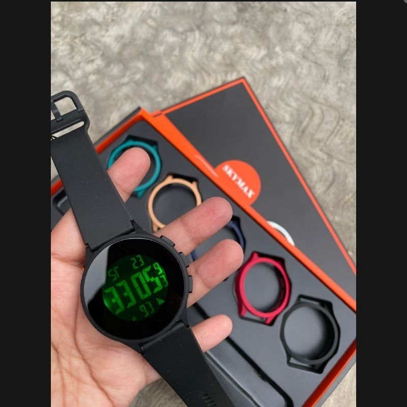 jam tangan skymax digital 2218 original water resistan 5 casing bongkar pasang