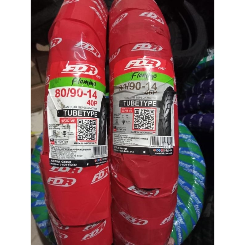BAN MATIK FDR FLEMMO 90/90-14 dan 80/90-14TUBE TYPE