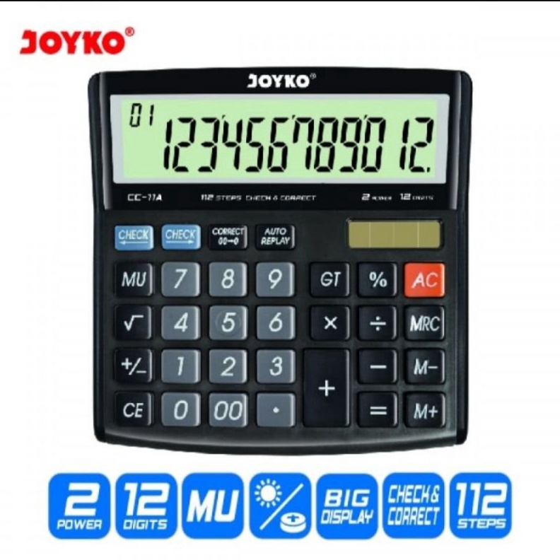 

CEPAT Kalkulator JOYKO CC 11A Calculator Check Correct Bisa Cek Ulang