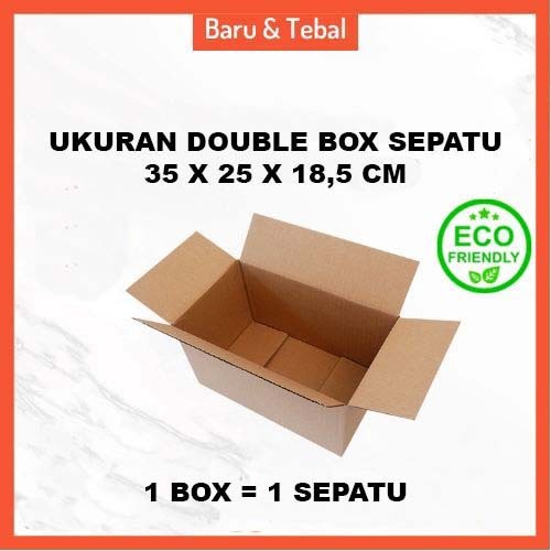 

DISKON BESAR Double Box Kardus Sepatu Maksimal Untuk 1 Sepatu