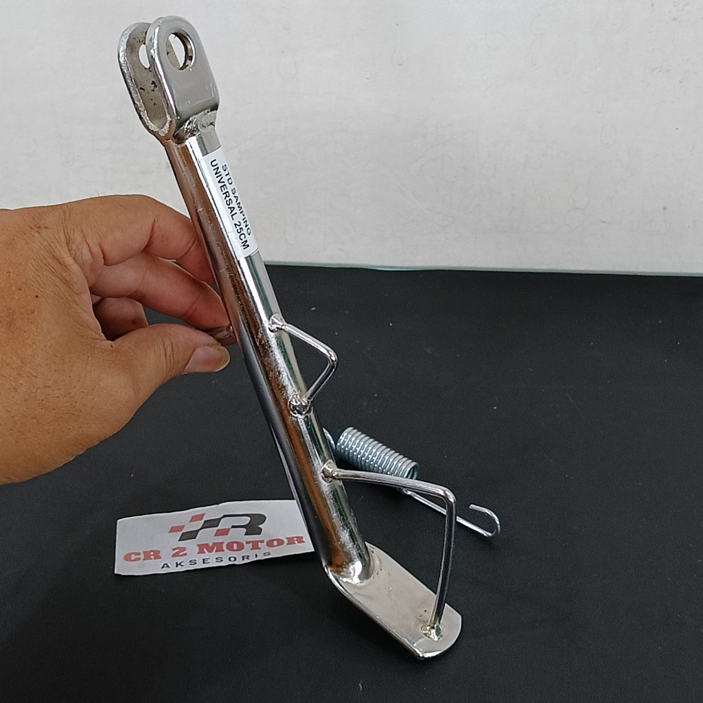 Standar samping chrome rx king bahan tebal rxking ninja r gl cb tiger megapro panjang 30 cm ring 18 