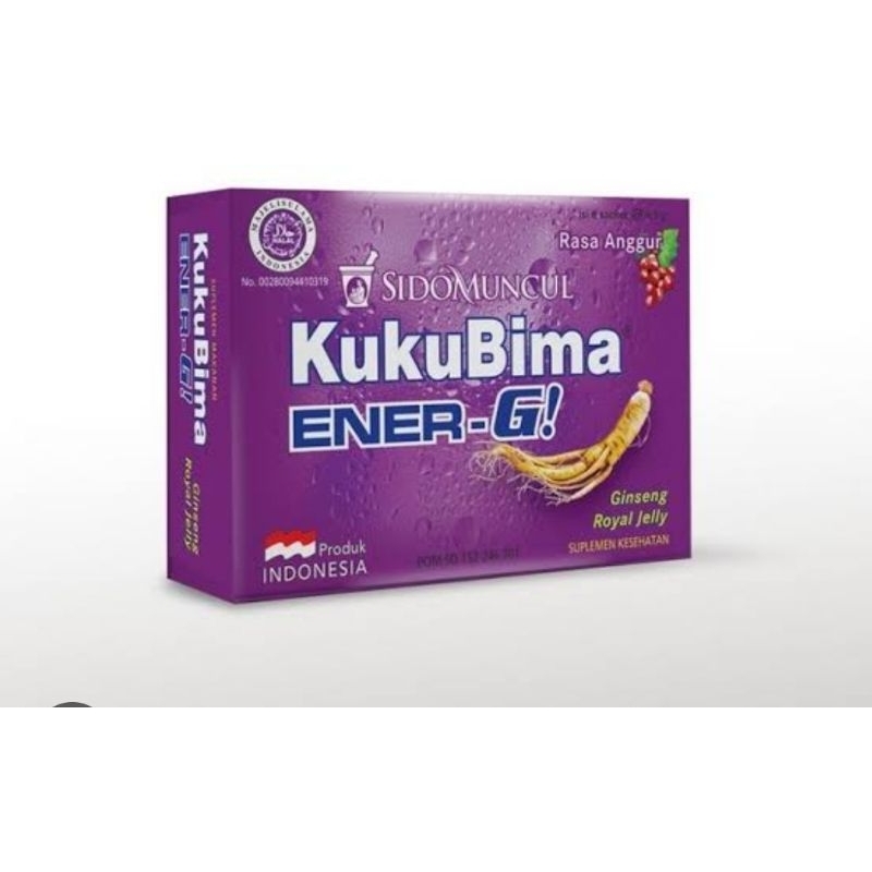 

kukubima energi rasa angur 1box isi 6sachet x4,5gram..