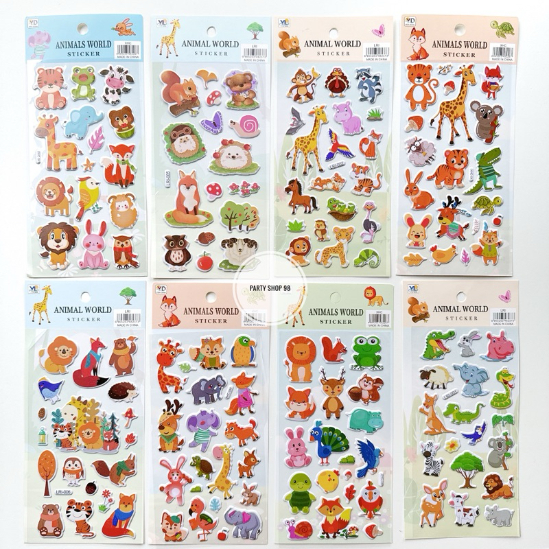 

STICKER ANAK TIMBUL KARAKTER ANIMAL - SEA WORLD - DINOSAURE / STICKER DECO ANIMAL