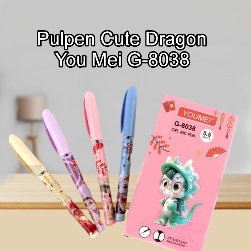 

Pulpen Youmei Cute Dragon / 12Pcs Pulpen Youmei 8038