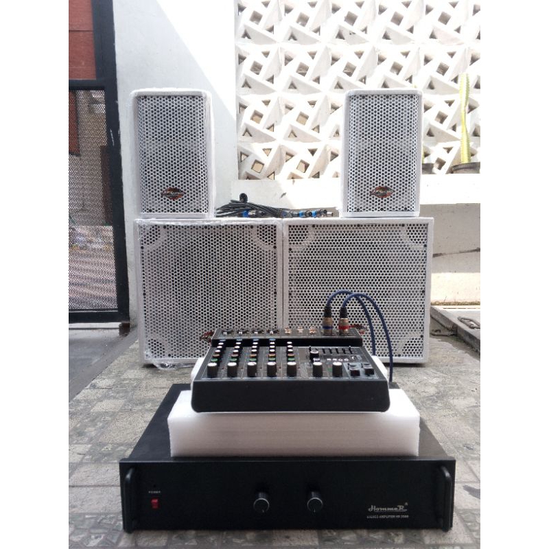 Paket Sound System Miniatur Profesional Sudah dilengkapi dengan mixer cocok untuk : / Yasinan / kara