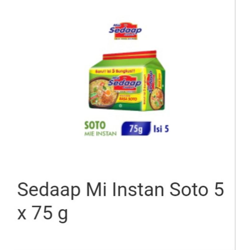 

mi sedaap soto 5x 90 gr