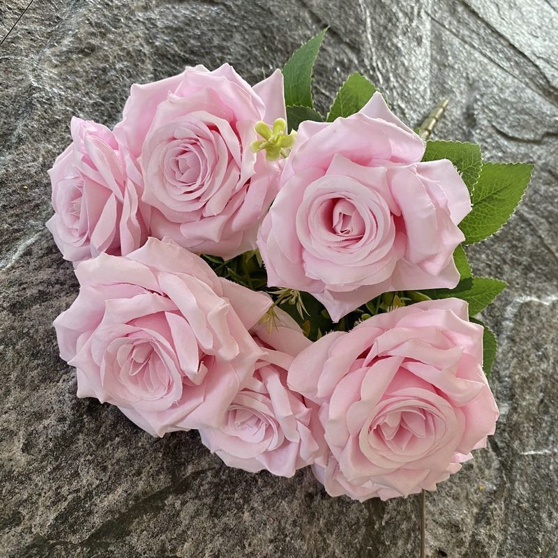 (1 tangkai) Bunga Mawar 7 Cabang MEKAR / Artificial Rose / Bunga Plastik / Bunga Mawar Artifisial / 