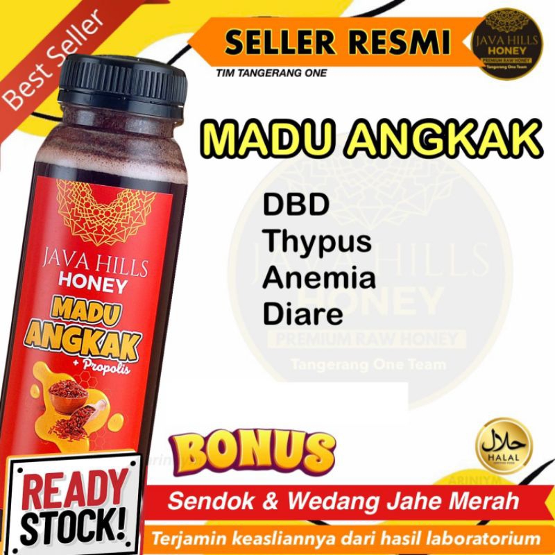 

java hills madu angkak herbal 320grm | mengatai anemia | trombosit HB rendah | typus | dbd