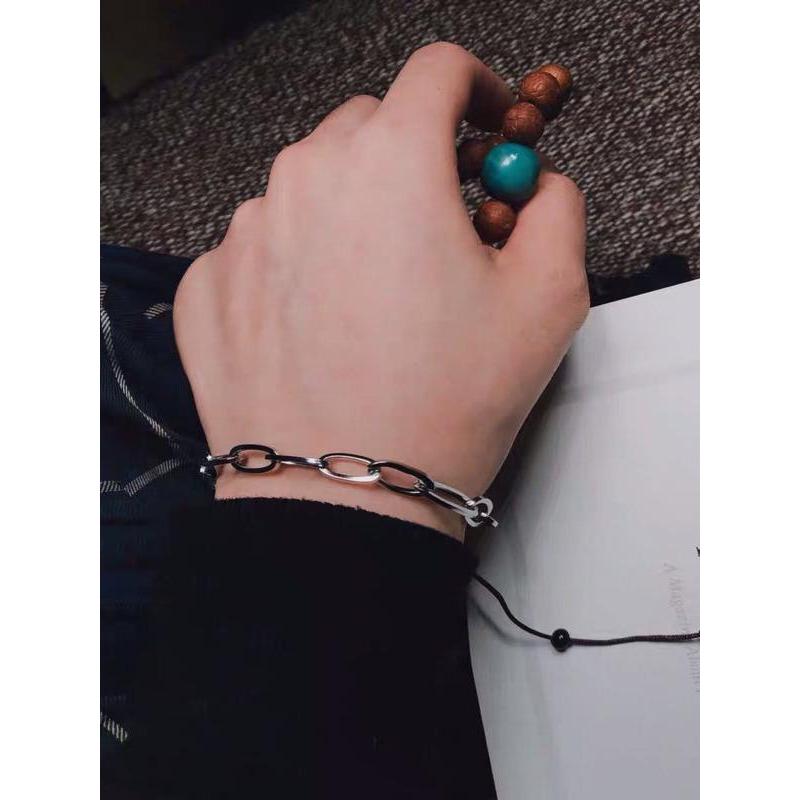 GELANG TITANIUM COUPLE / GELANG TITANIUM PRIA DAN WANITA / GELANG RANTAI PAPERCLIP