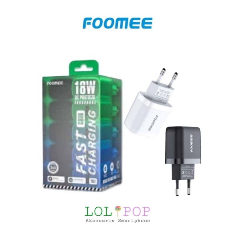 Foomee CQ08 Charger Adapter USB 3A 18W (1pcs)