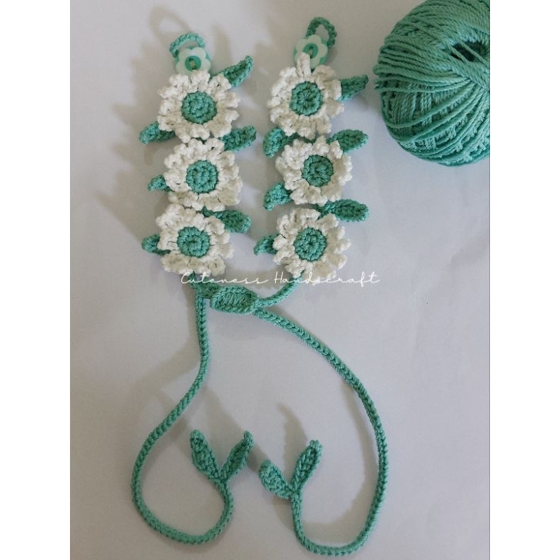 Strap Masker Rajut 2 in 1 / Konektor Masker Rajut Premium /Tali Masker Rajut / Tali Masker Hijab / K