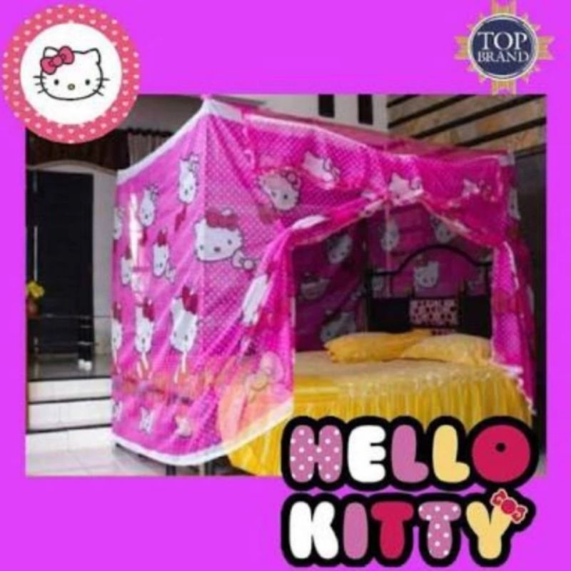 Kelambu Tidur Hello kitty Super Jumbo Rumbai