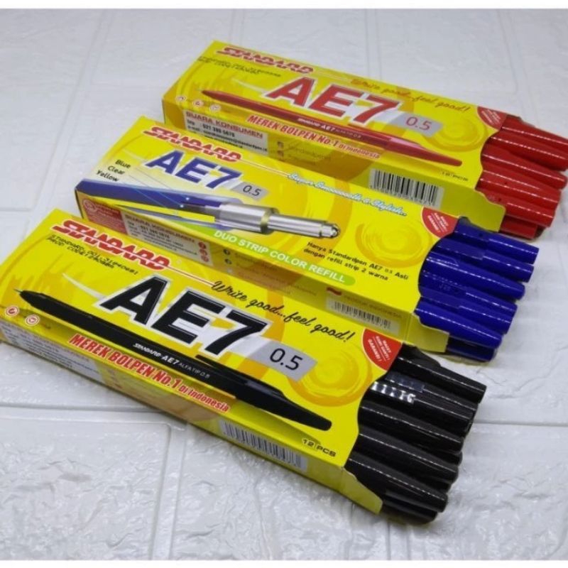 

Pulpen Standart AE7 0.5mm BOLPEN STANDART isi 12 pcs