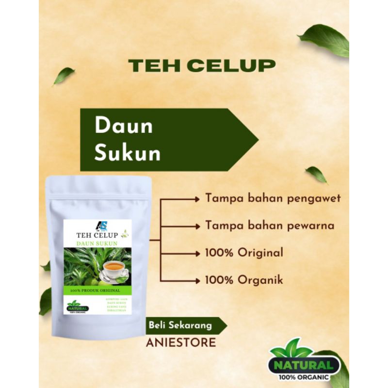 

TEH CELUP DAUN SUKUN UNTUK BATU GINJAL ISI 20 TEA BAG