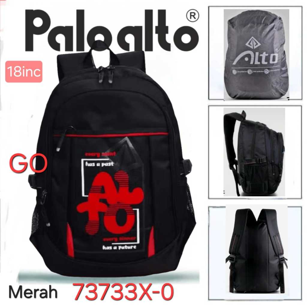 gopro 18INC Tas Sekolah Pollo Alto Anak Laki Laki Tas Ransel/Ransel Laptop SD SMP SMA Original 100% 