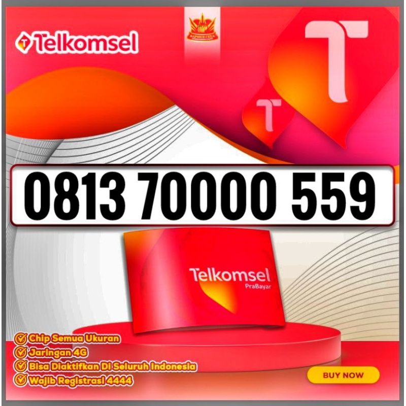 KARTU PERDANA NOMOR CANTIK TELKOMSEL SIMPATI 70000 559 - NOCAN - NOMOR CANTIK - KARTU CANTIK - PERDA