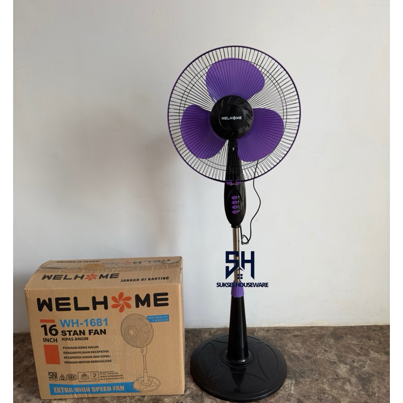 Kipas Angin Welhome WH 1681 / Standfan Welhome Kipas angin Berdiri Welhome WH1681