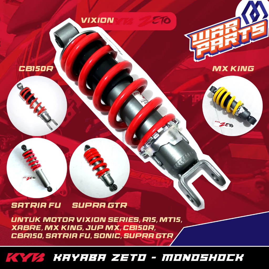 Shockbreaker MonoShock Sok Belakang Kayaba Zeto Vixion Yamaha R15 Xabre Vixion New Yamaha MT15 MX Ki