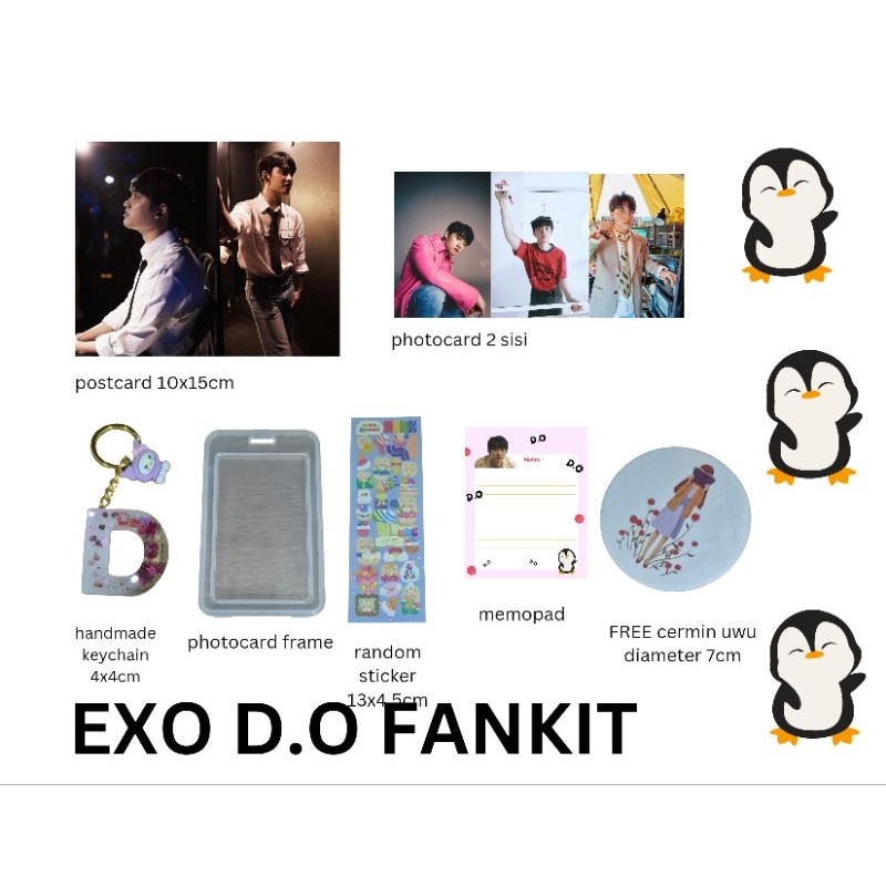 Fankit EXO D.O (Unofficial) - Handmade Keychain - Dapat semua dalam 1 pax