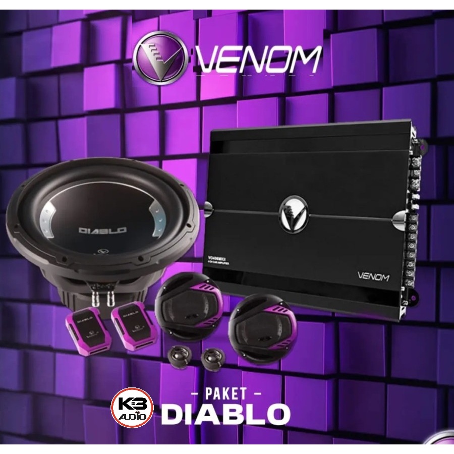 Paket Audio Mobil Venom Diablo Series Speaker Power Subwoofer ORIGINAL VENOM