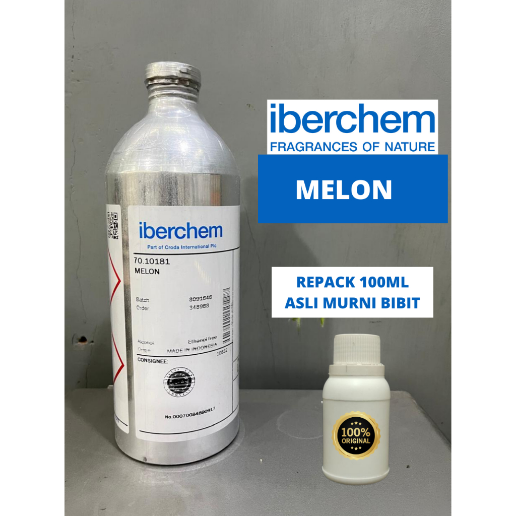 ( 100 ML ) BIBIT PARFUM AROMA BUAH MELON BY IBERCHEM REPACK 100 ML ASLI MURNI