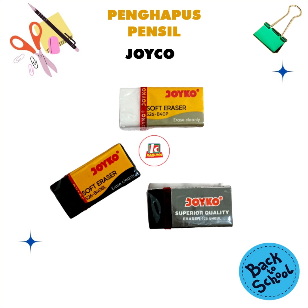

KARET PENGHAPUS PENSIL | JOYCO SOFT ERASER PENGHAPUS PENSIL