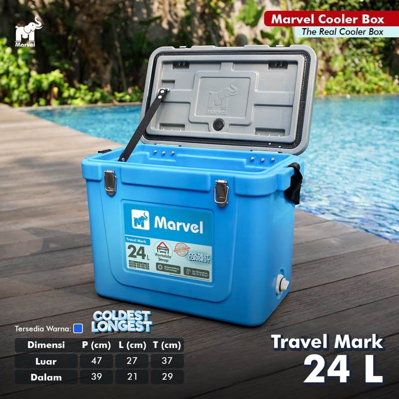 MarvelCoolers 24 Ltr - Travel Mark (CoolBox - IceBox - Cooler Box)