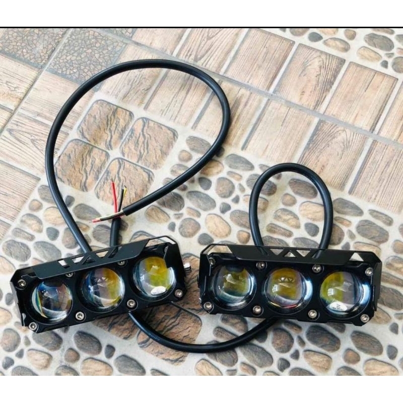 lampu tembak laser 3 mata sepasang 2pcs