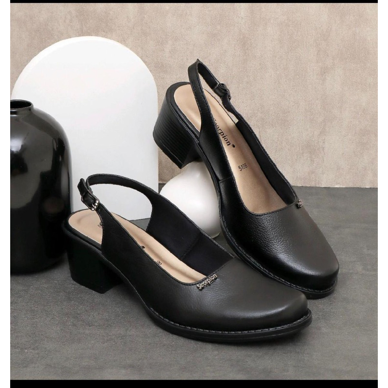 Original Scorpion 5108 Sepatu-Sandal (Bustong Tali) Formal/Casual Wanita Bahan Kulit