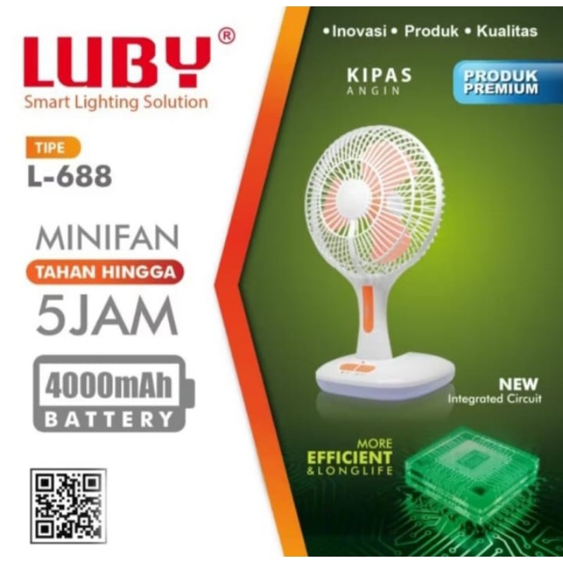 KIPAS ANGIN PORTABLE LUBY L - 688.