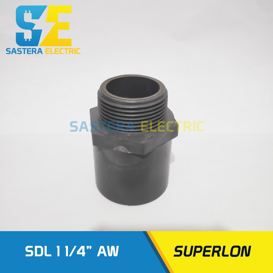 Sok Drat Luar 1 1/4" inch PVC Superlon / SDL 1 1/4" inch AW / Valve Socket 1 1/4 in /Sock Drat Luar