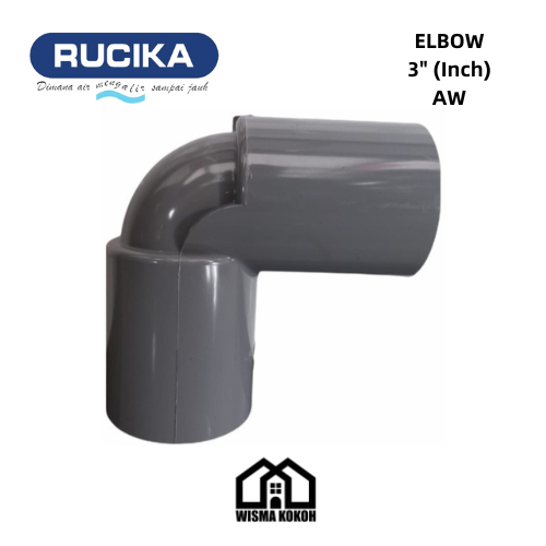 RUCIKA KENI / ELBOW PVC 3" (Inch) AW