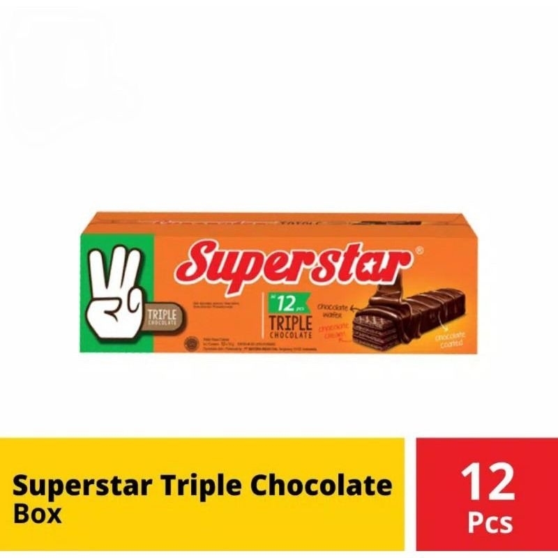 

Superstar Triple Choco Wafer - Netto 12 pcs x 18gr | Superstar SNAPS - Netto 12 pcs x 28gr