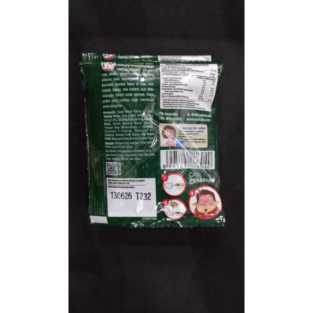 

BONCABE SAMBAL TABUR NORI LEVEL 2,7GR X 6SCH