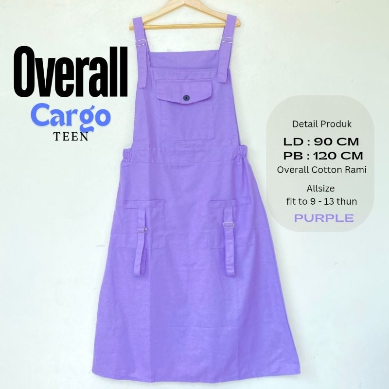 [AMELIA Kids] OVERALL CARGO ANAK UMUR 8 - 13 TAHUN SET KIDS TEEN REMAJA  KARGO PANTS  REMAJA PAKAIAN