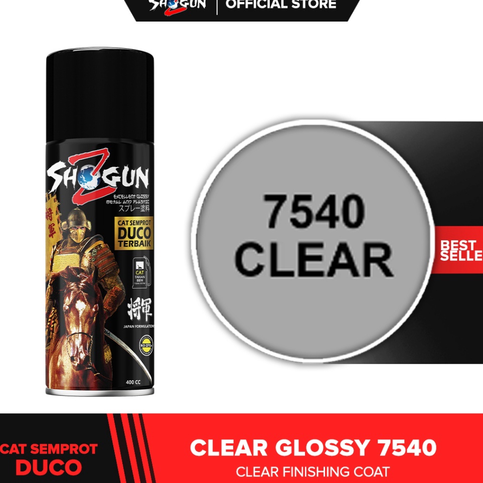 

KODE W3O3 Shogun Z Clear Gloss 754 Cat Semprot Pernis Transparan Vernish Glossy Mengkilap