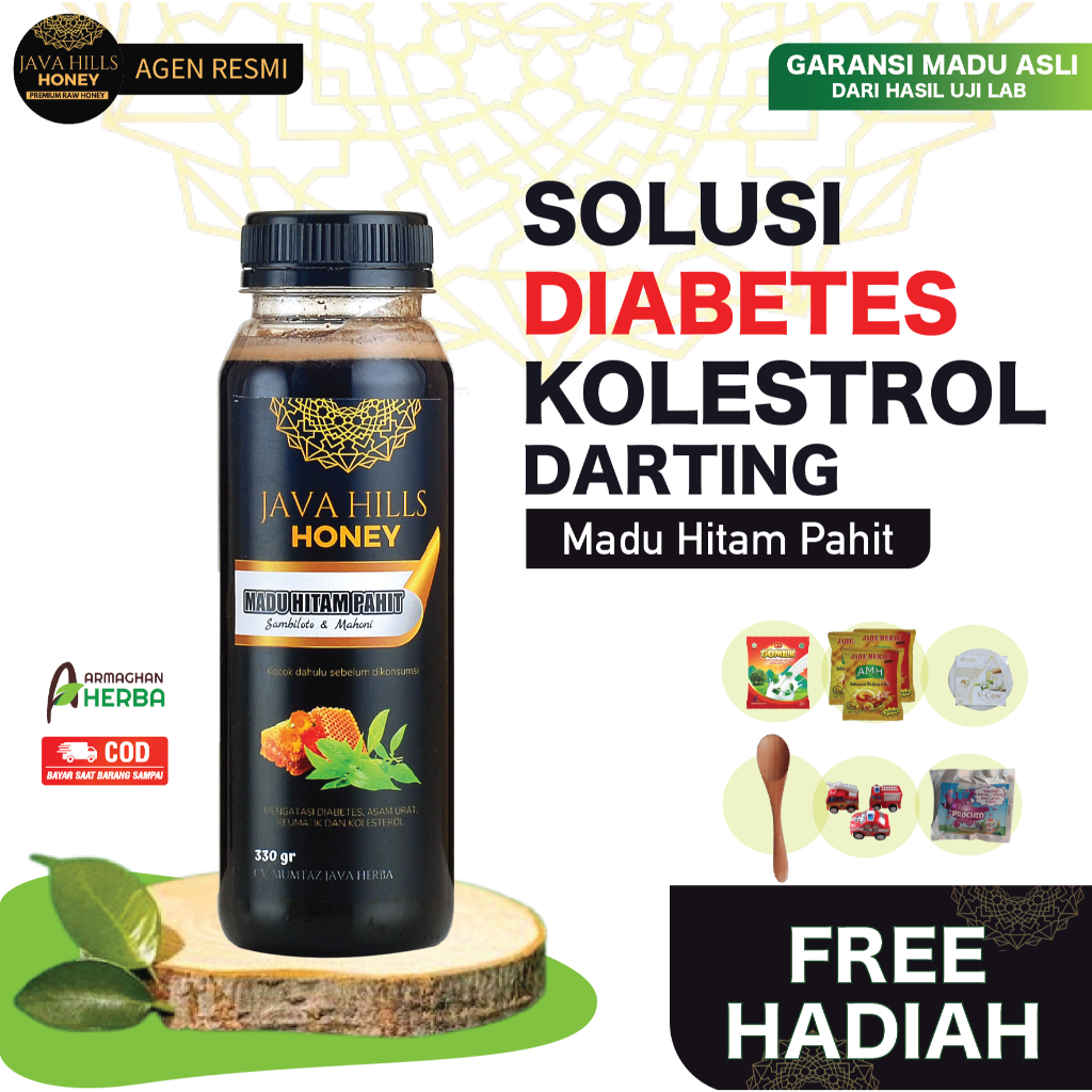 

[ COD + GARANSI ][ GRATIS HADIAH ] MADU JAVA HILLS MADU HITAM PAHIT | Madu Diabetes | Madu Asam Urat | Madu Rematik, dll Netto 320 gr