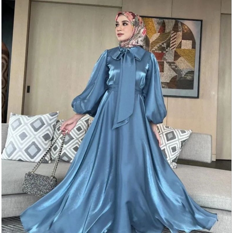 (NEW Permak) Aesa Dress by Gonegani (Teal, L), CLEARANCE SALE, CUCI GUDANG
