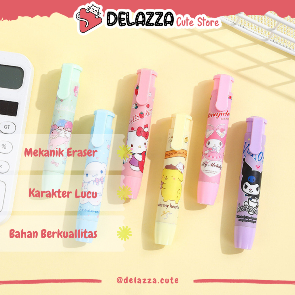 

DELAZZA❤️ Penghapus Pensil Mekanik Karakter SANRIO Cute Eraser