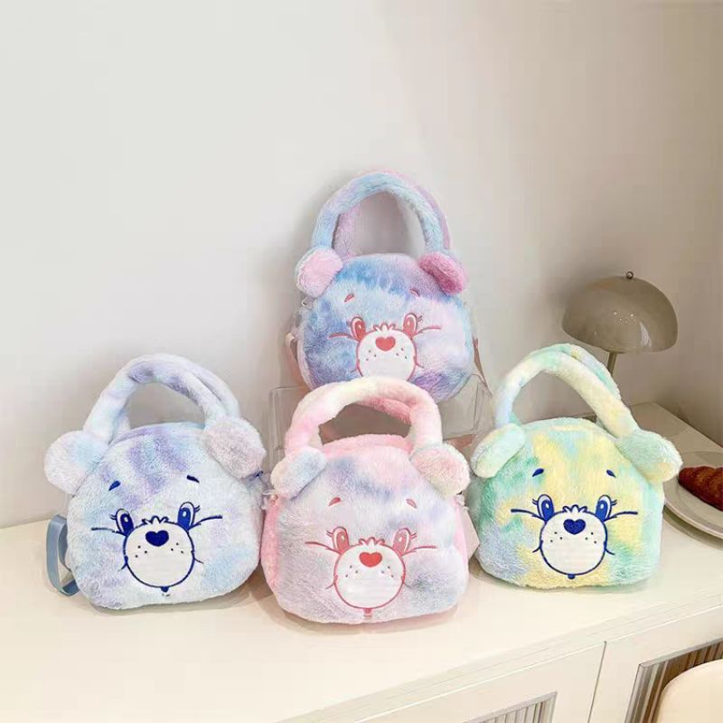 boneka bulu bahu care bear, boneka selempang care bear