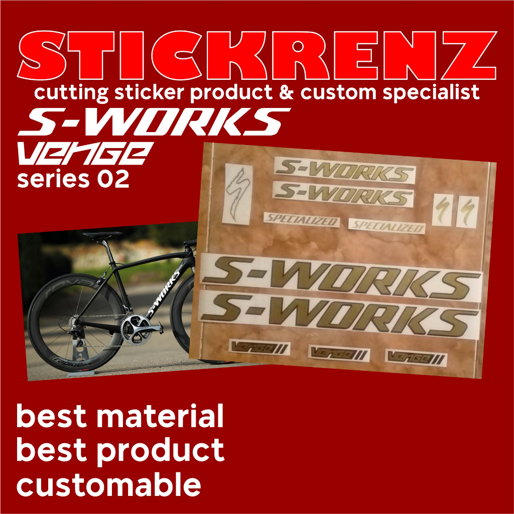 Cutting Sticker Stiker Frame Sepeda S-Works Venge 02 Custom