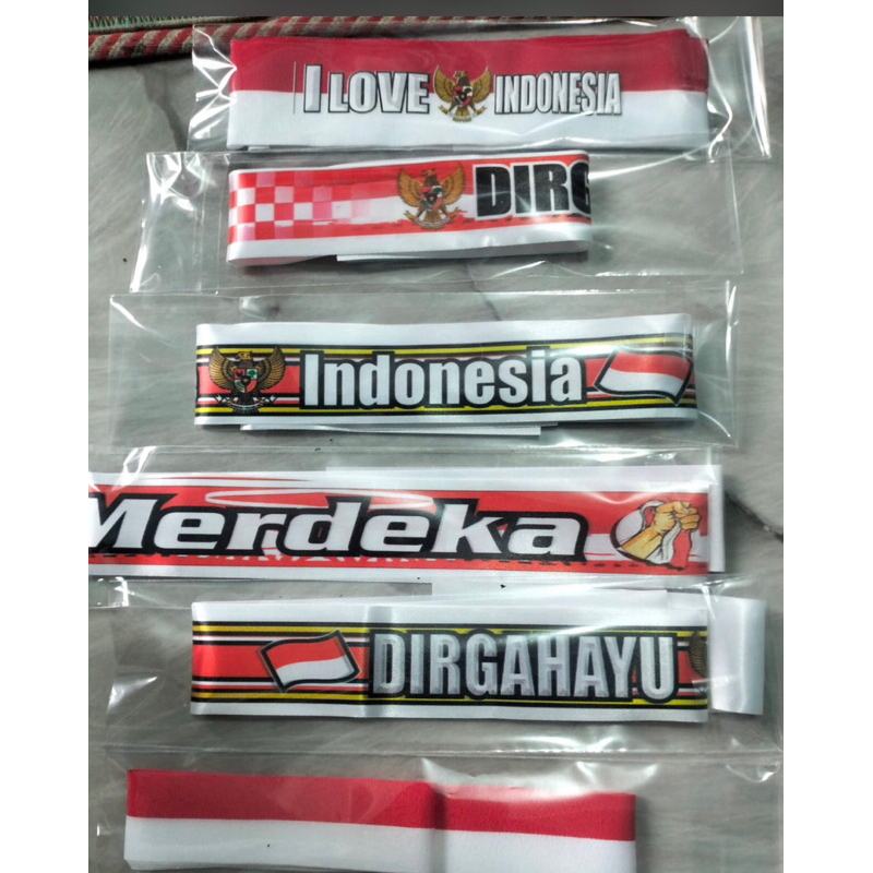 IKAT KEPALA MERAH PUTIH/ IKAT KEPALA HEANBAD /IKAT KEPALA HUT RI 17AGUSTUSAN